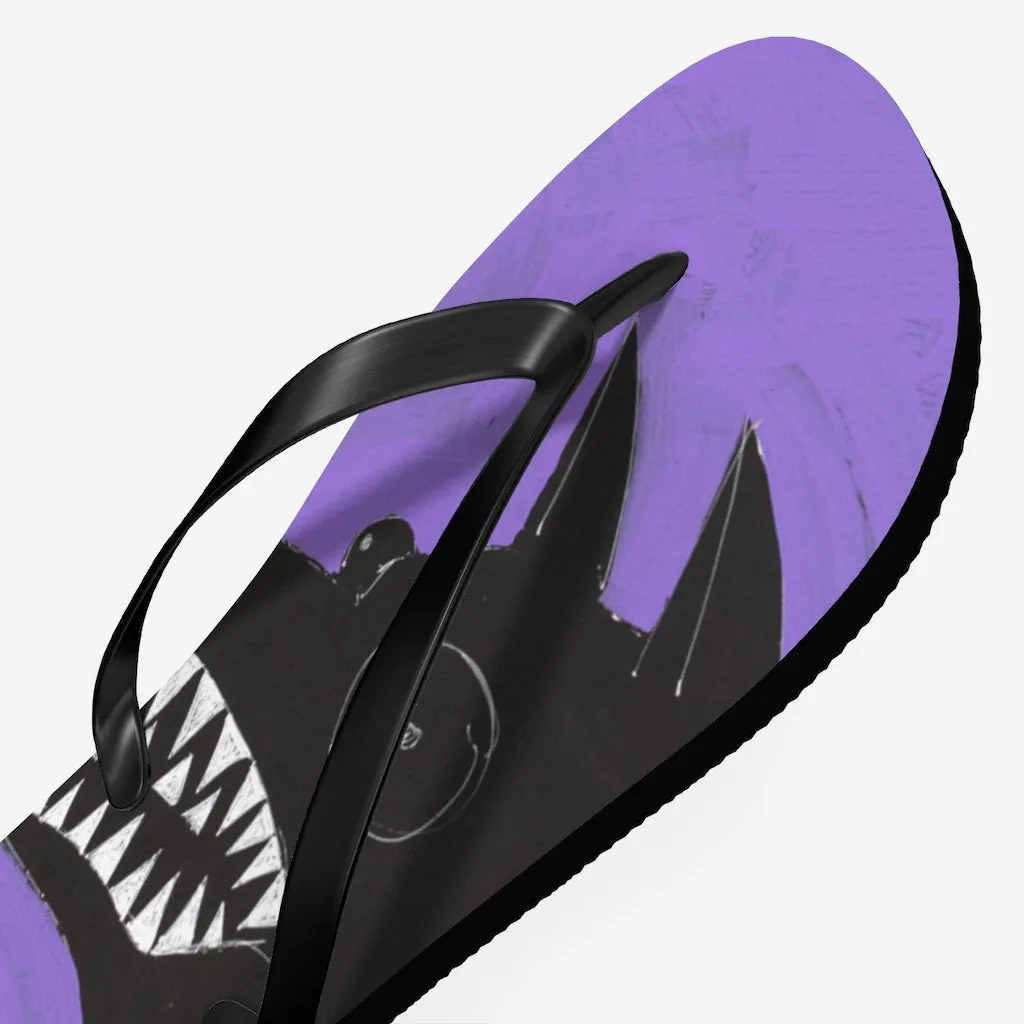 Black Dog Flip Flops