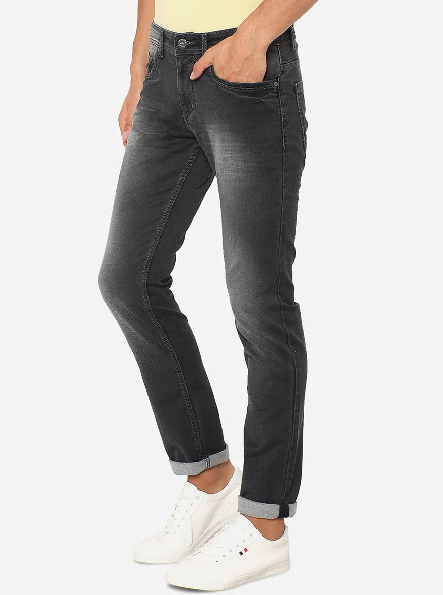 Black Solid Slim Fit Jeans | JadeBlue