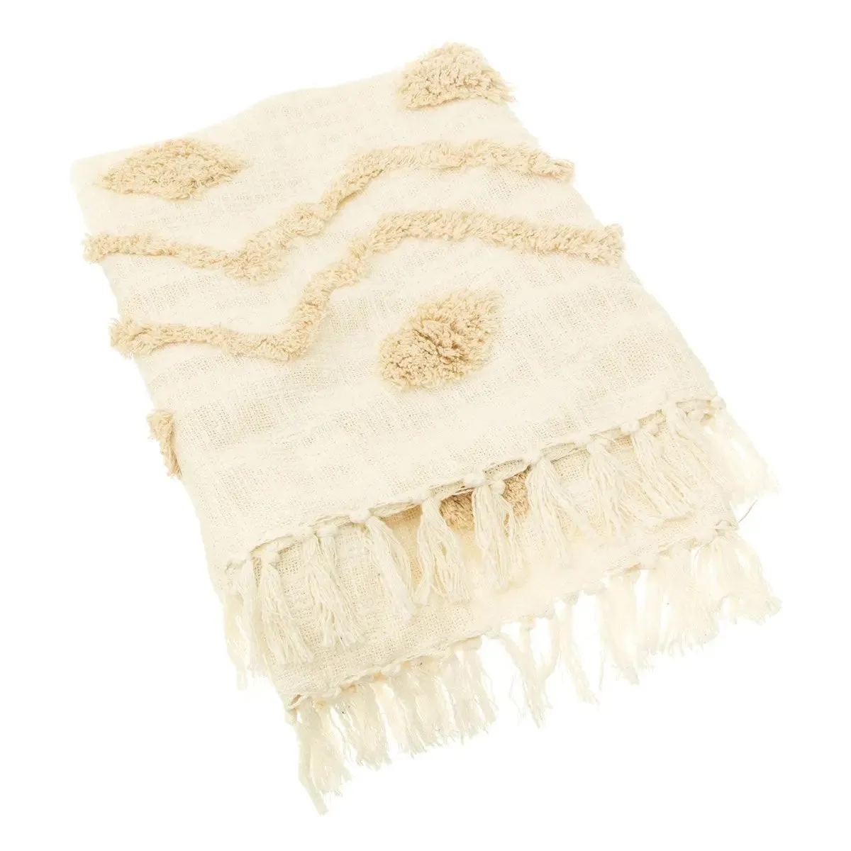 BLANCA TUFTED ZIGZAG THROW