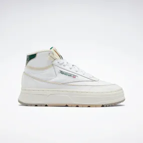 Club C Geo Mid Women's Shoes White/Chalk/Dark Green