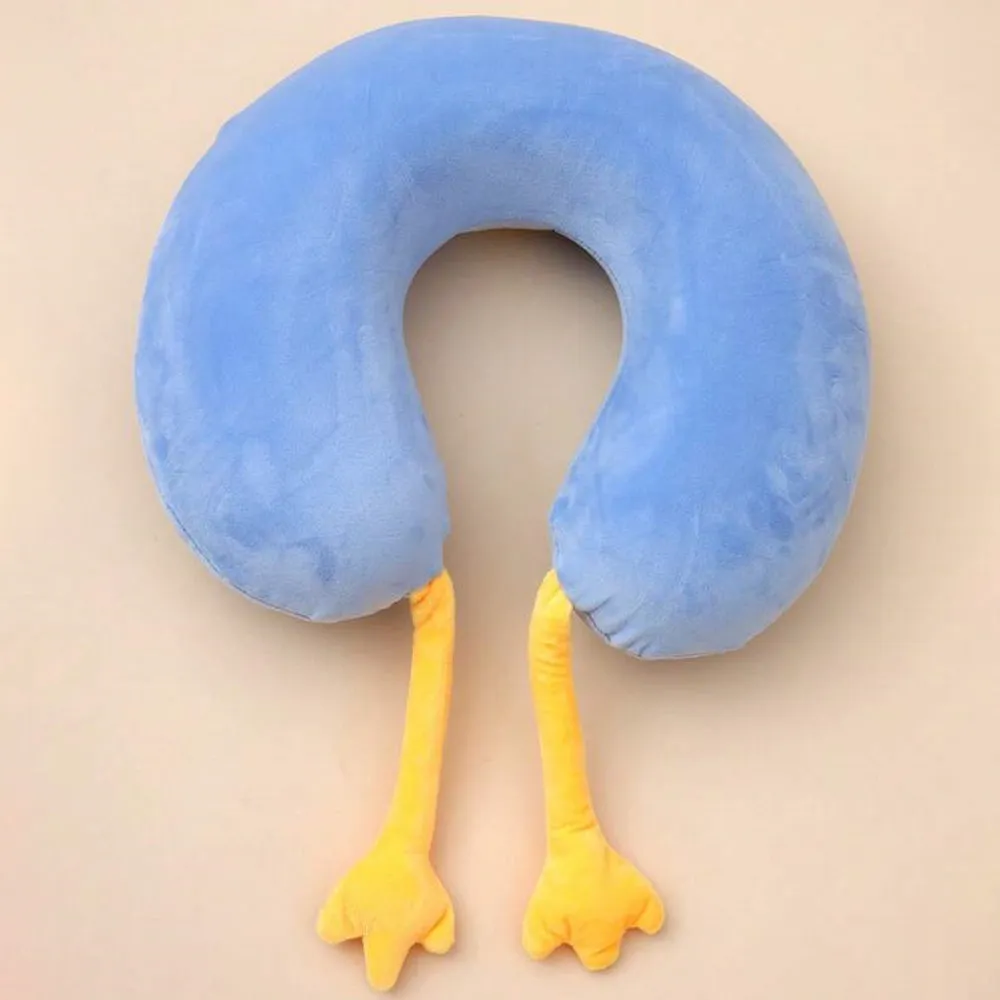DUCK EMBROIDERED U-SHAPED CAR NECK PILLOW