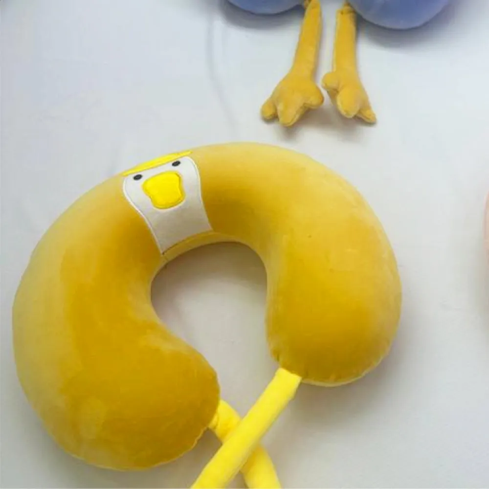DUCK EMBROIDERED U-SHAPED CAR NECK PILLOW