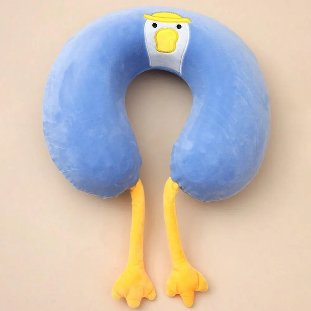 DUCK EMBROIDERED U-SHAPED CAR NECK PILLOW