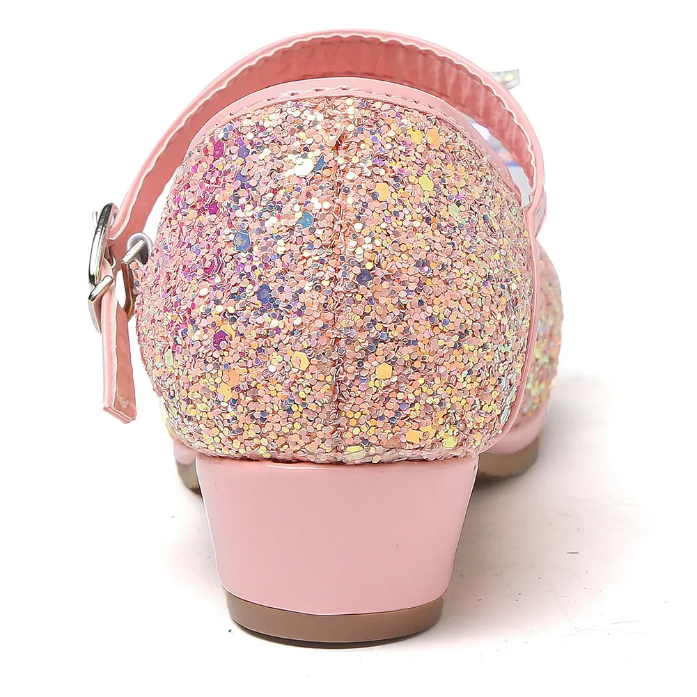 Girl's Cosplay Princess Shoes Low Heel With Crystal Flower(Toddler/Little Kid)