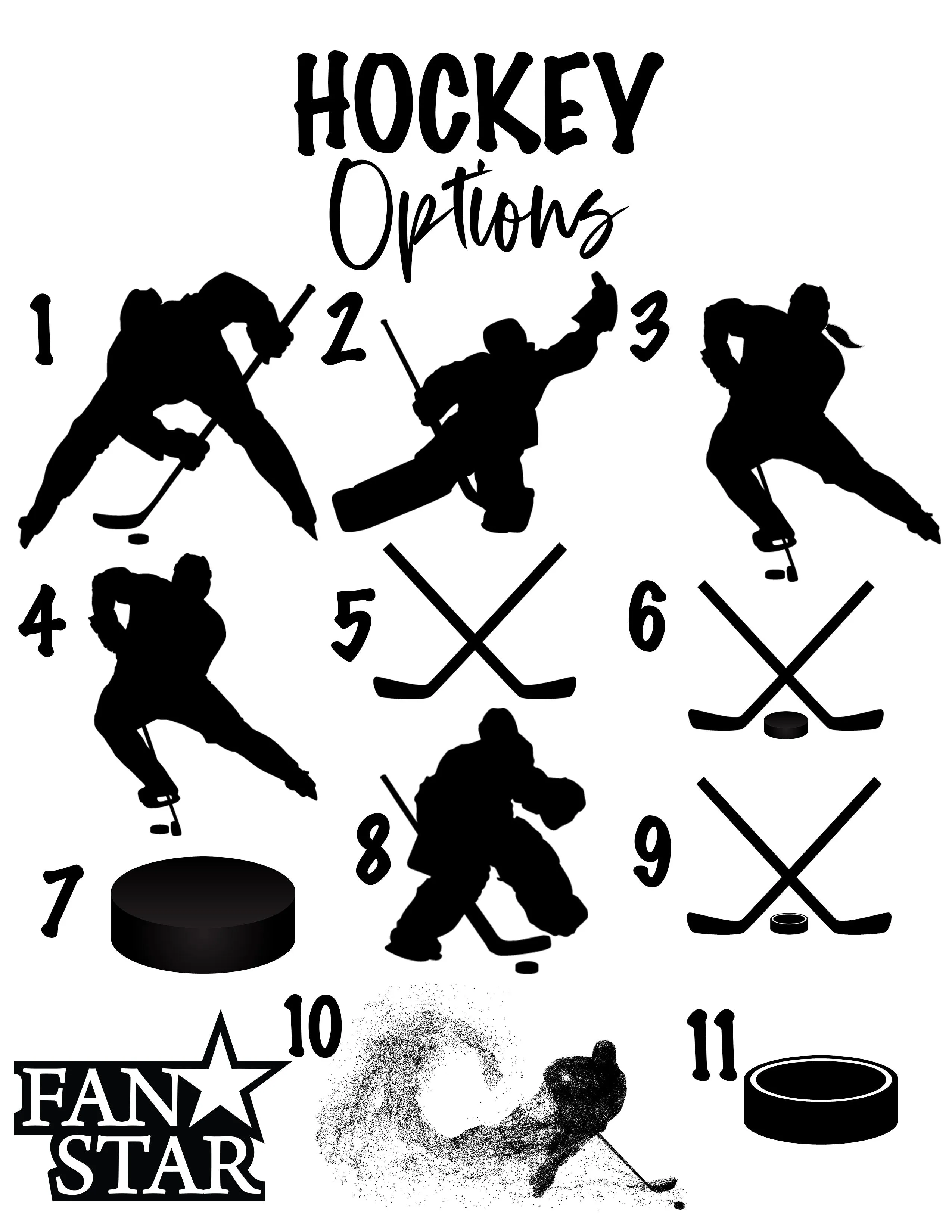Hockey Flames Slides - Customize with Your Name