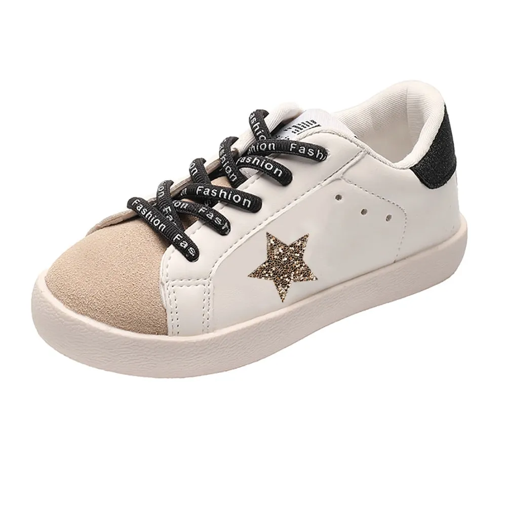 Kids Shoes Girls Boys Shoes Glitter Star Boys Girls Sneakers PU Leather Kids Sneakers Girls Sneakers Boys Sneakers Kids Shoes