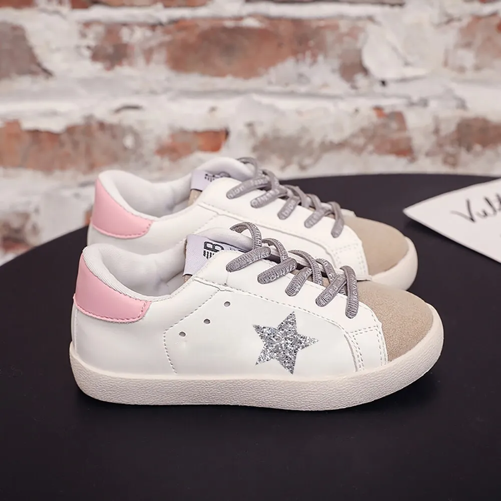 Kids Shoes Girls Boys Shoes Glitter Star Boys Girls Sneakers PU Leather Kids Sneakers Girls Sneakers Boys Sneakers Kids Shoes