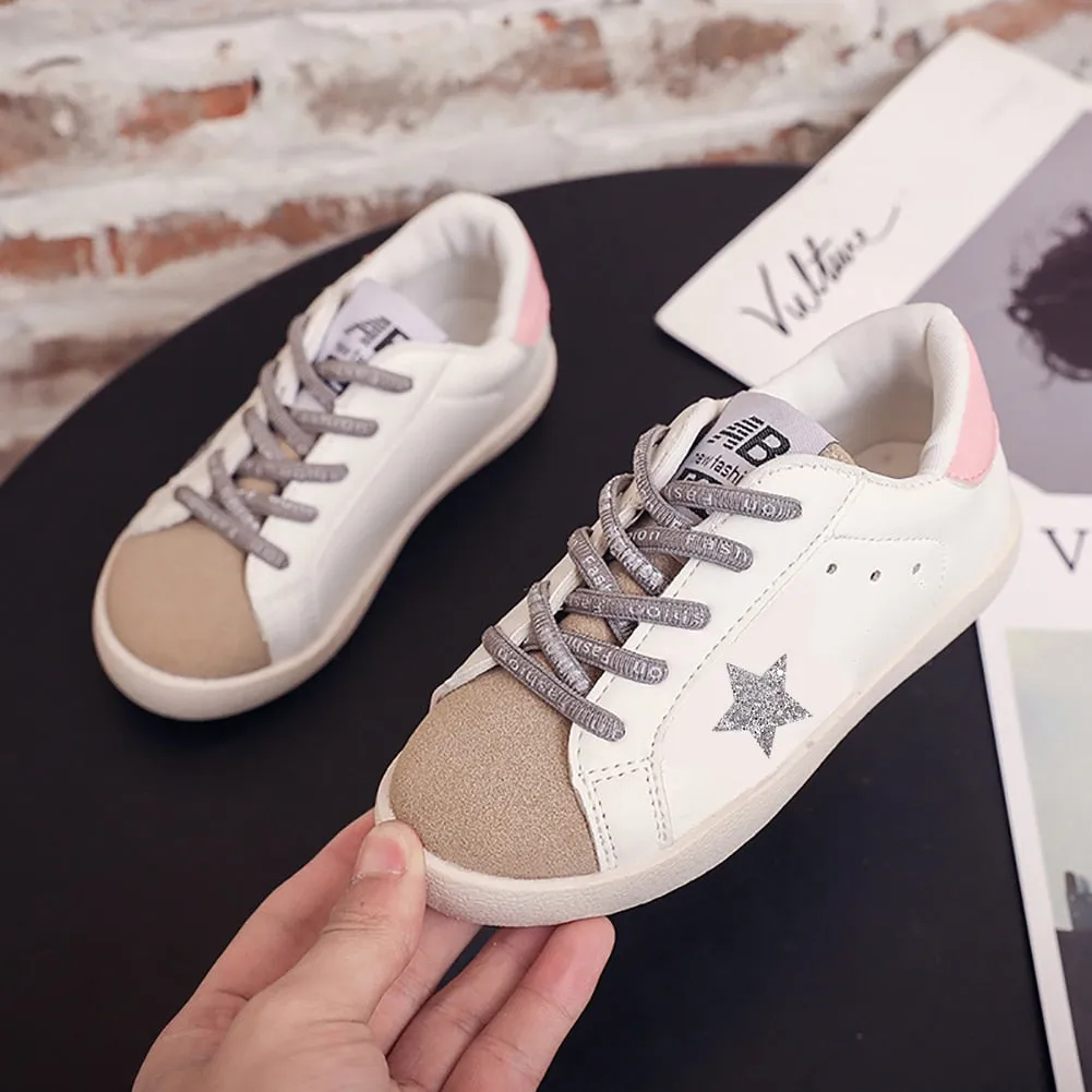 Kids Shoes Girls Boys Shoes Glitter Star Boys Girls Sneakers PU Leather Kids Sneakers Girls Sneakers Boys Sneakers Kids Shoes