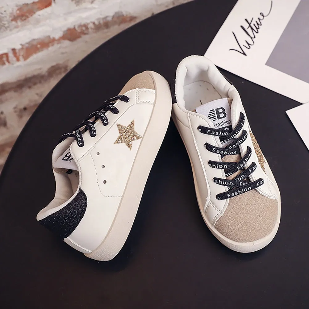 Kids Shoes Girls Boys Shoes Glitter Star Boys Girls Sneakers PU Leather Kids Sneakers Girls Sneakers Boys Sneakers Kids Shoes