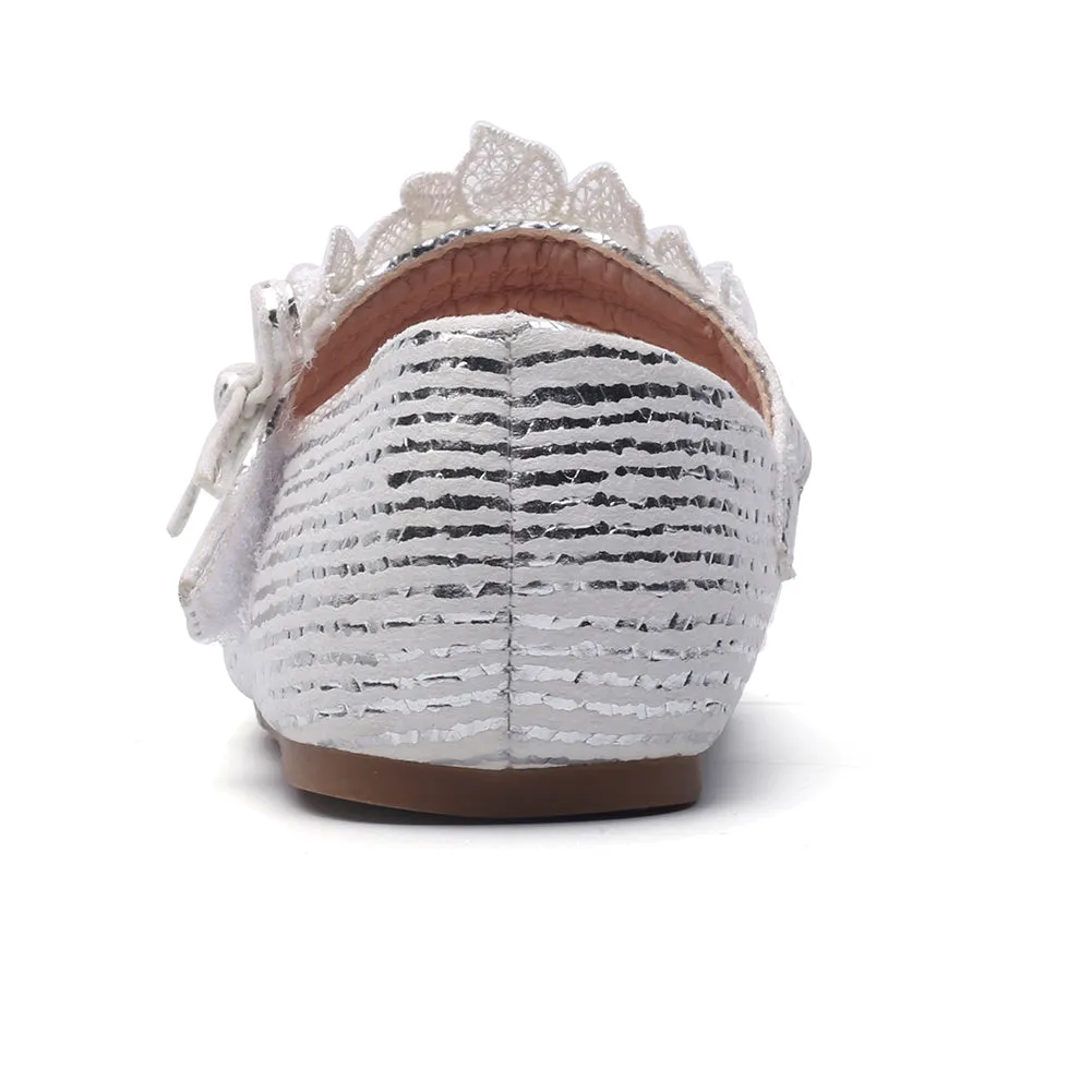 Little Girl's Silver Outdoor Marry Jane Flats (Toddler/Little Kid)
