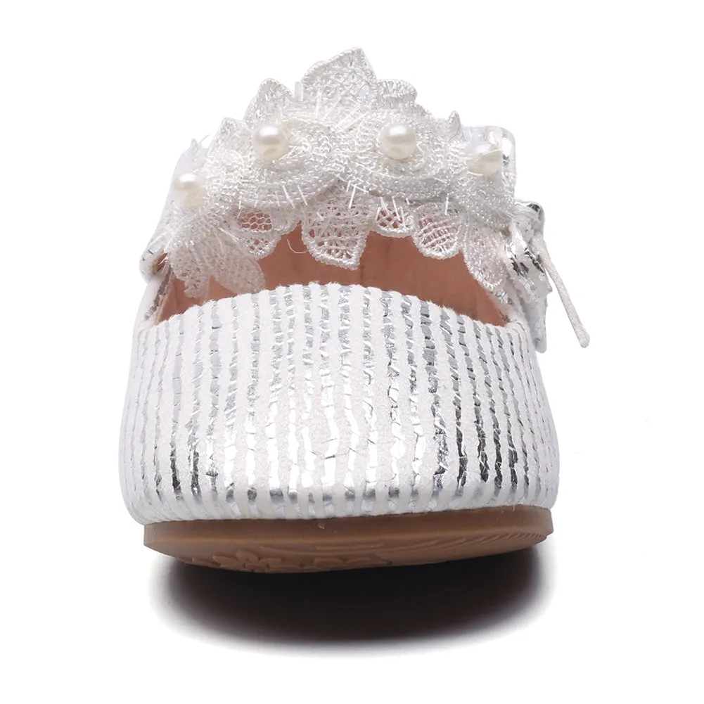 Little Girl's Silver Outdoor Marry Jane Flats (Toddler/Little Kid)