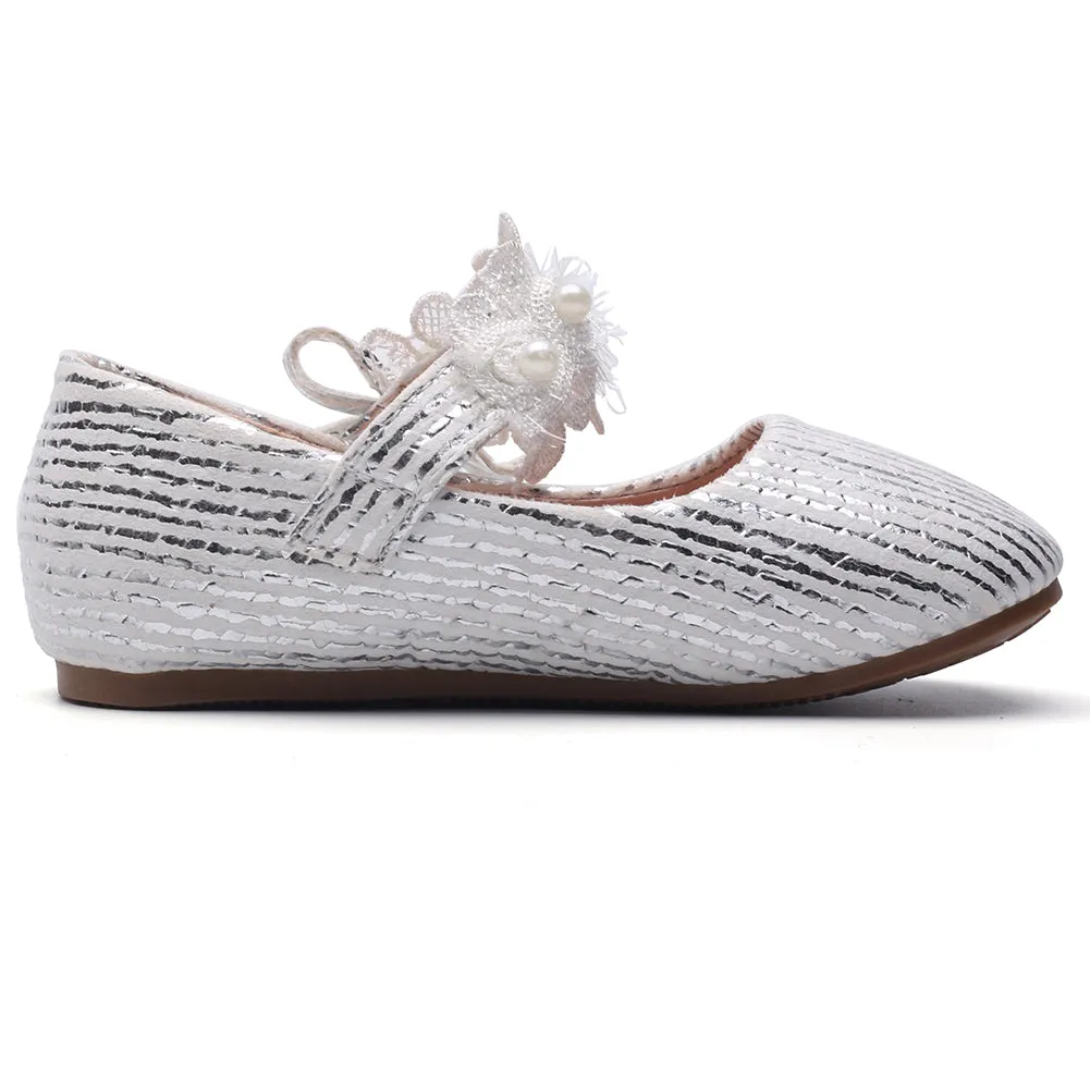 Little Girl's Silver Outdoor Marry Jane Flats (Toddler/Little Kid)