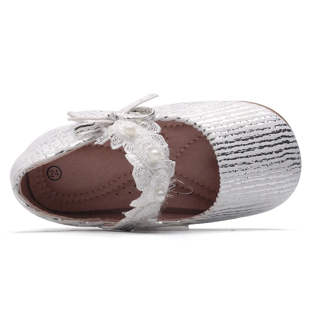 Little Girl's Silver Outdoor Marry Jane Flats (Toddler/Little Kid)