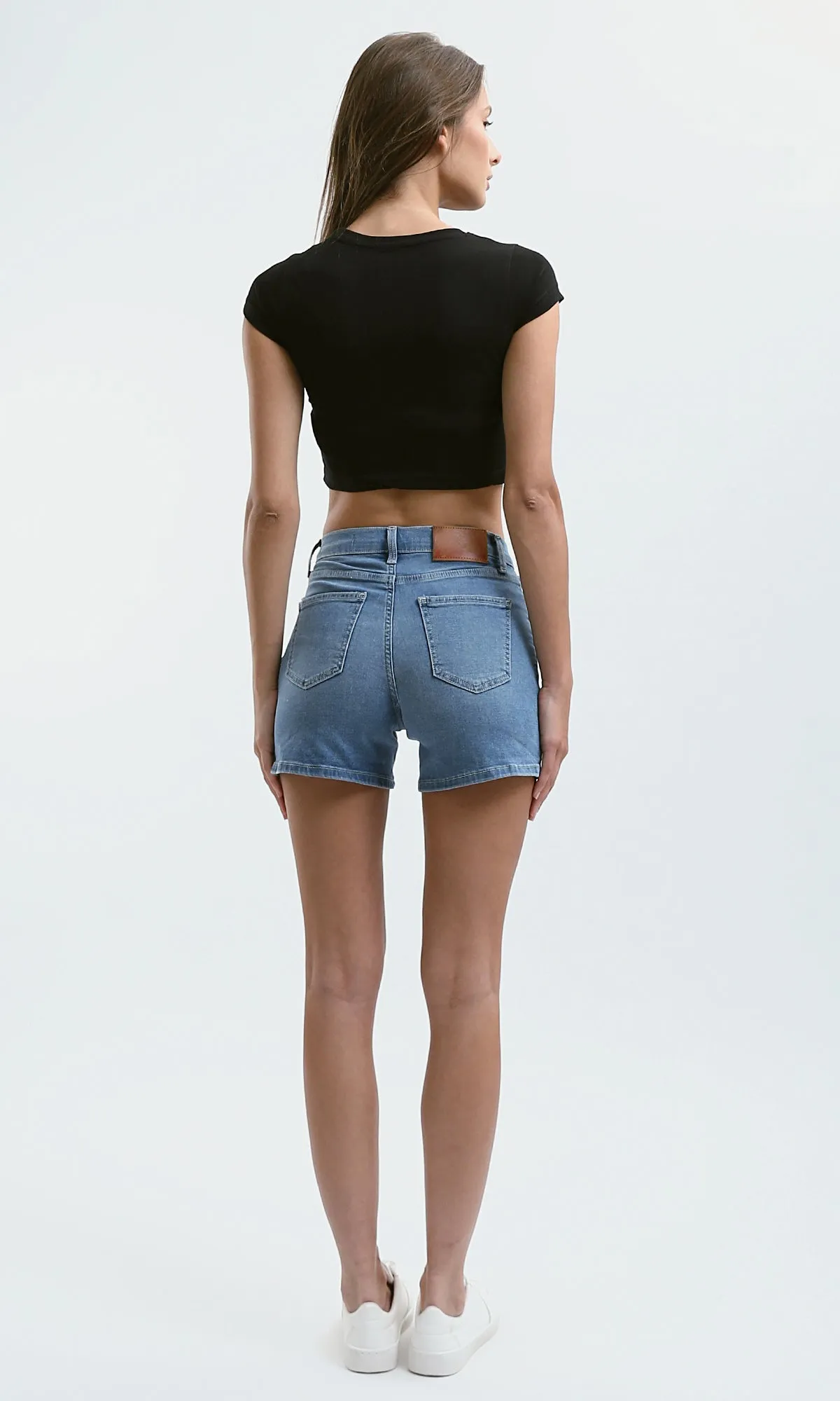 O182259 Slip On Black Crew Neck Short Tee