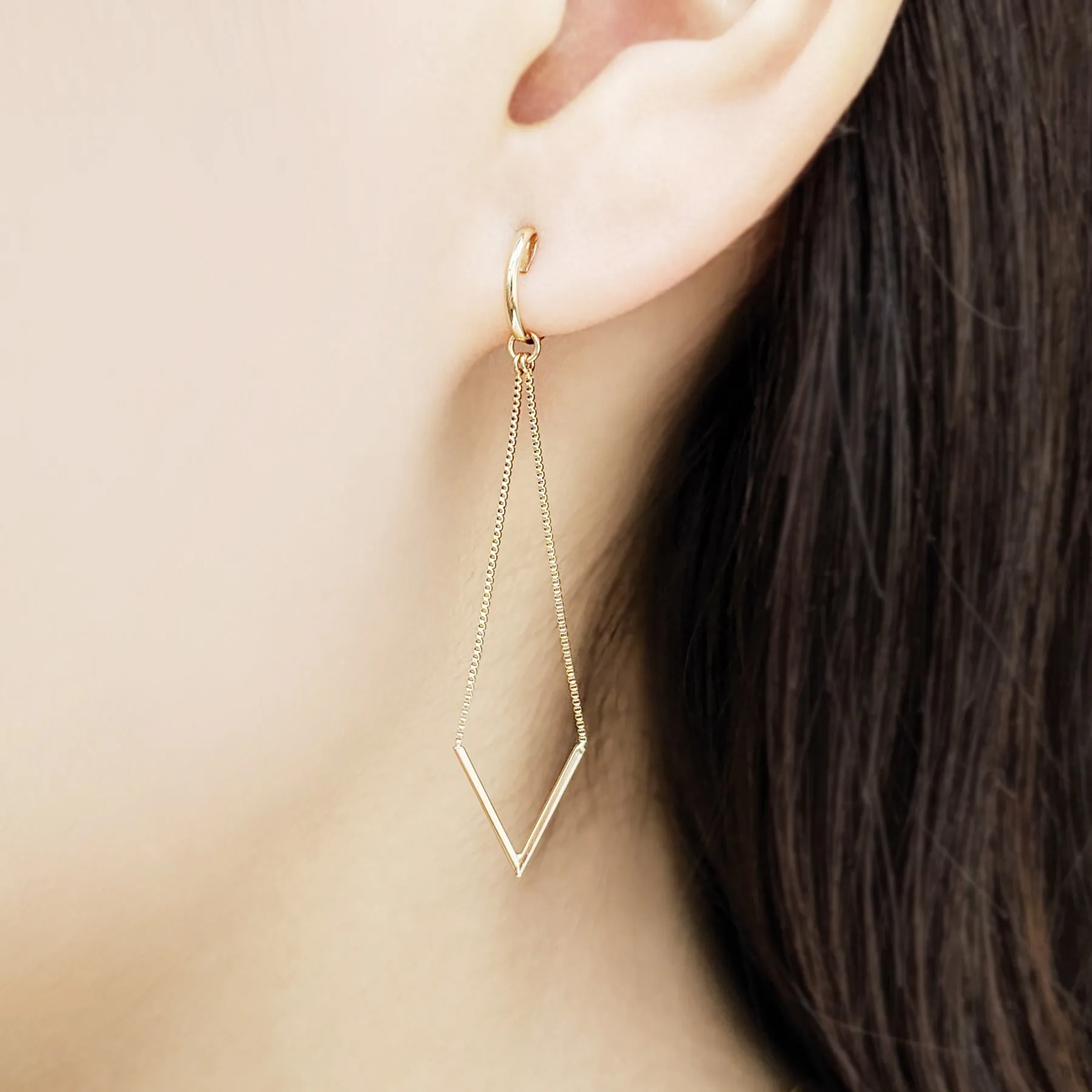 [Palette] 10K Yellow Gold Airy Clip-On Base Earrings