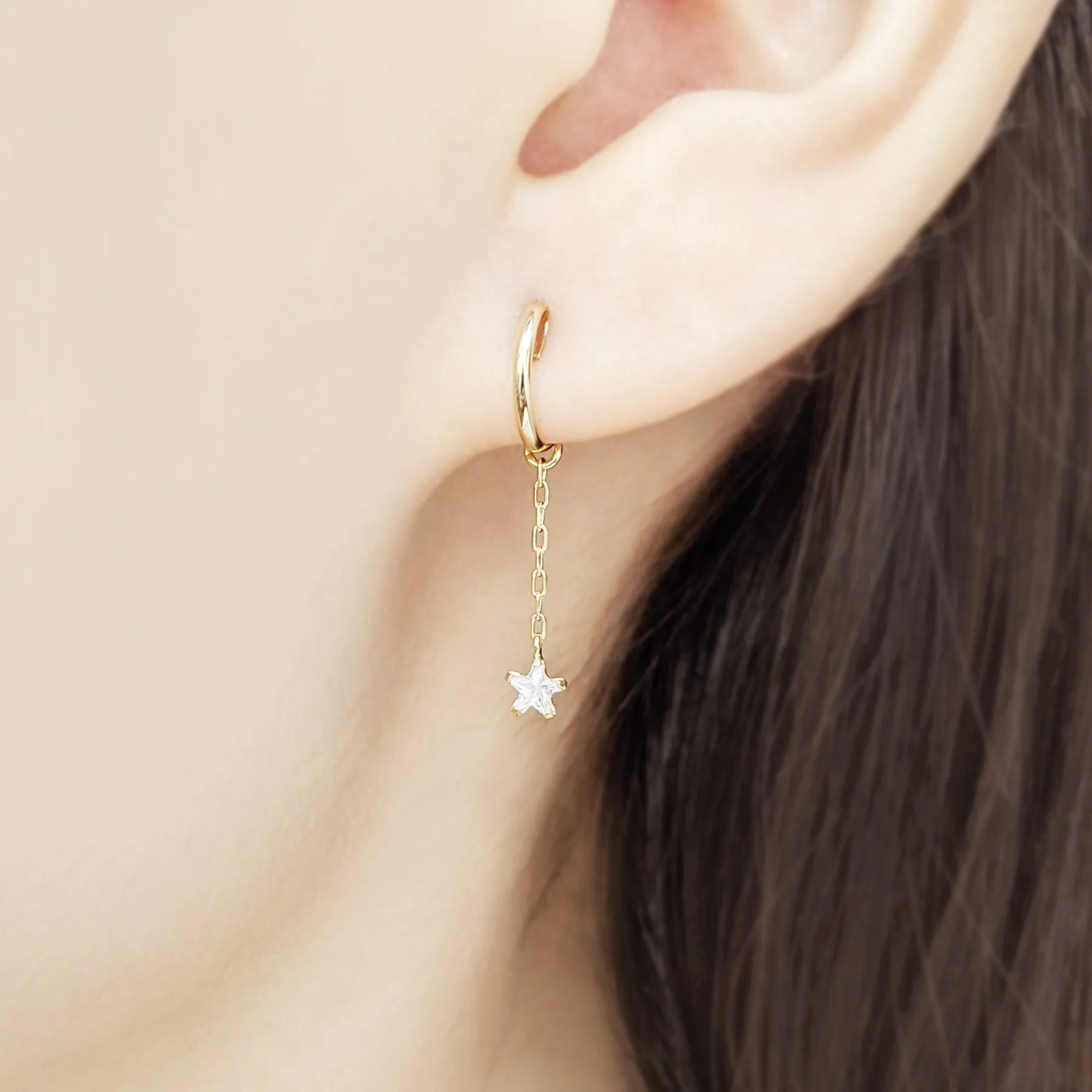 [Palette] 10K Yellow Gold Airy Clip-On Base Earrings