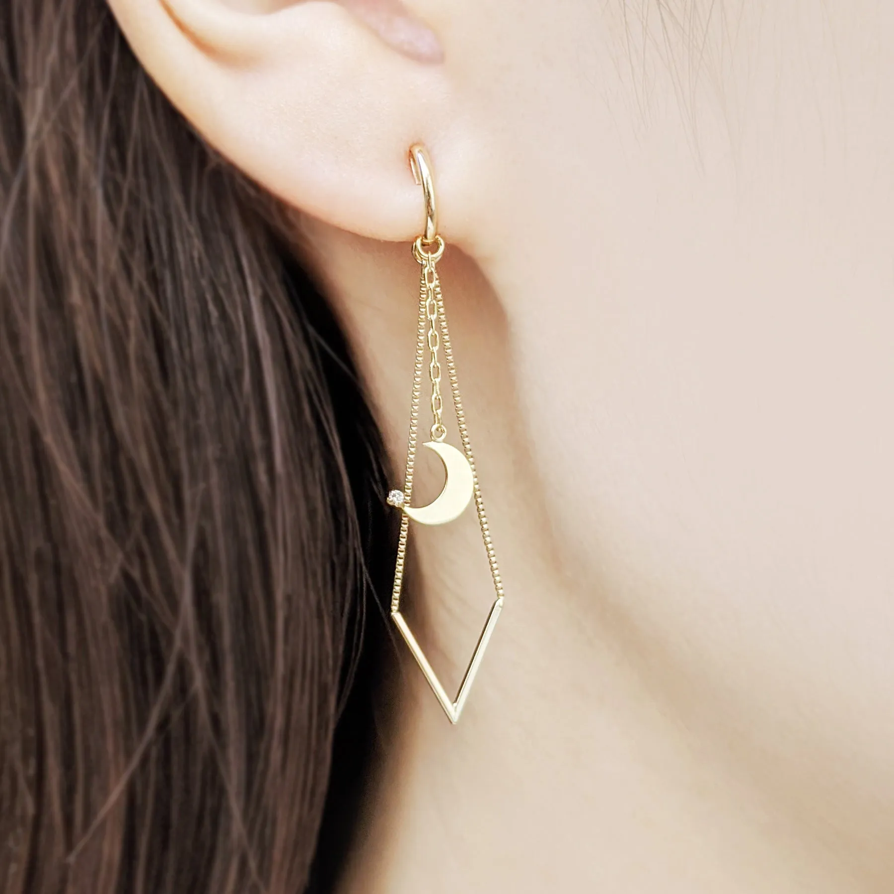 [Palette] 10K Yellow Gold Airy Clip-On Base Earrings