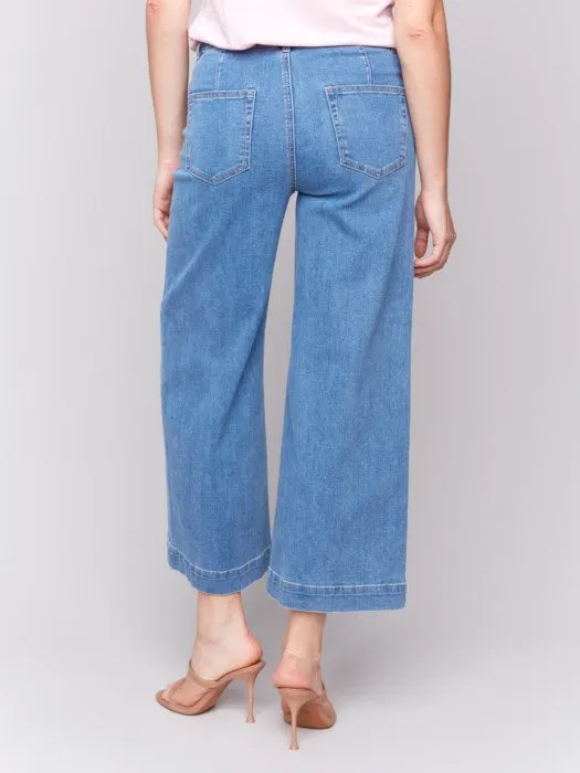 Patch Pocket Flare Jeans