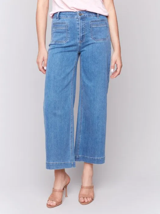 Patch Pocket Flare Jeans