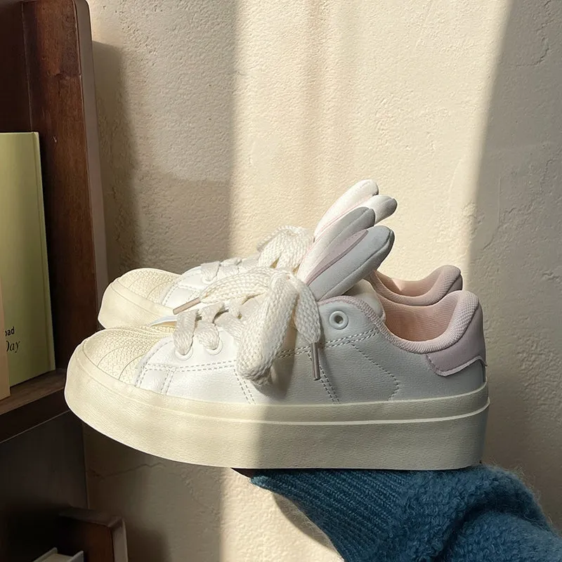 Pink Bunny Rabbit Ear Sneakers Shoes