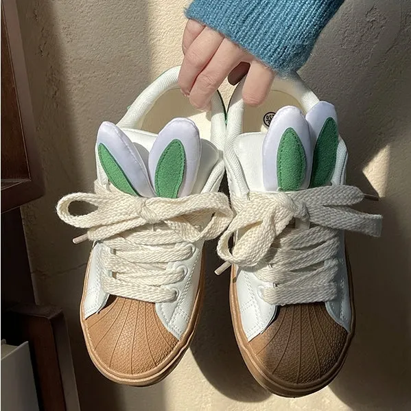 Pink Bunny Rabbit Ear Sneakers Shoes