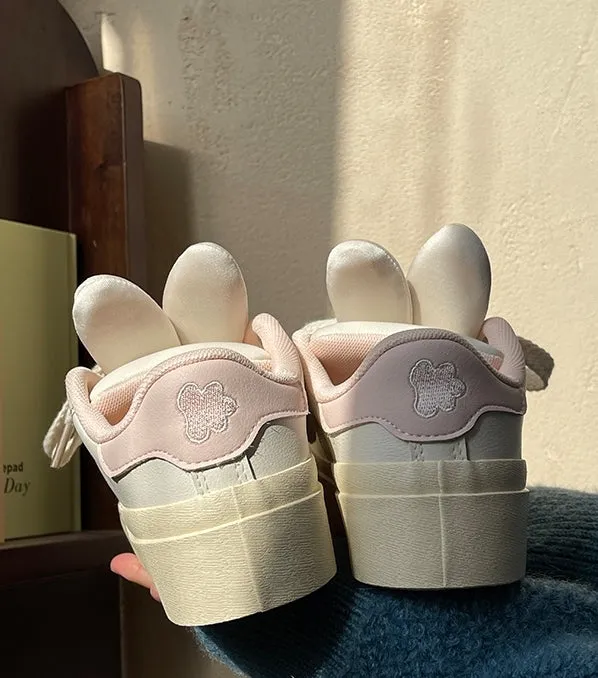 Pink Bunny Rabbit Ear Sneakers Shoes