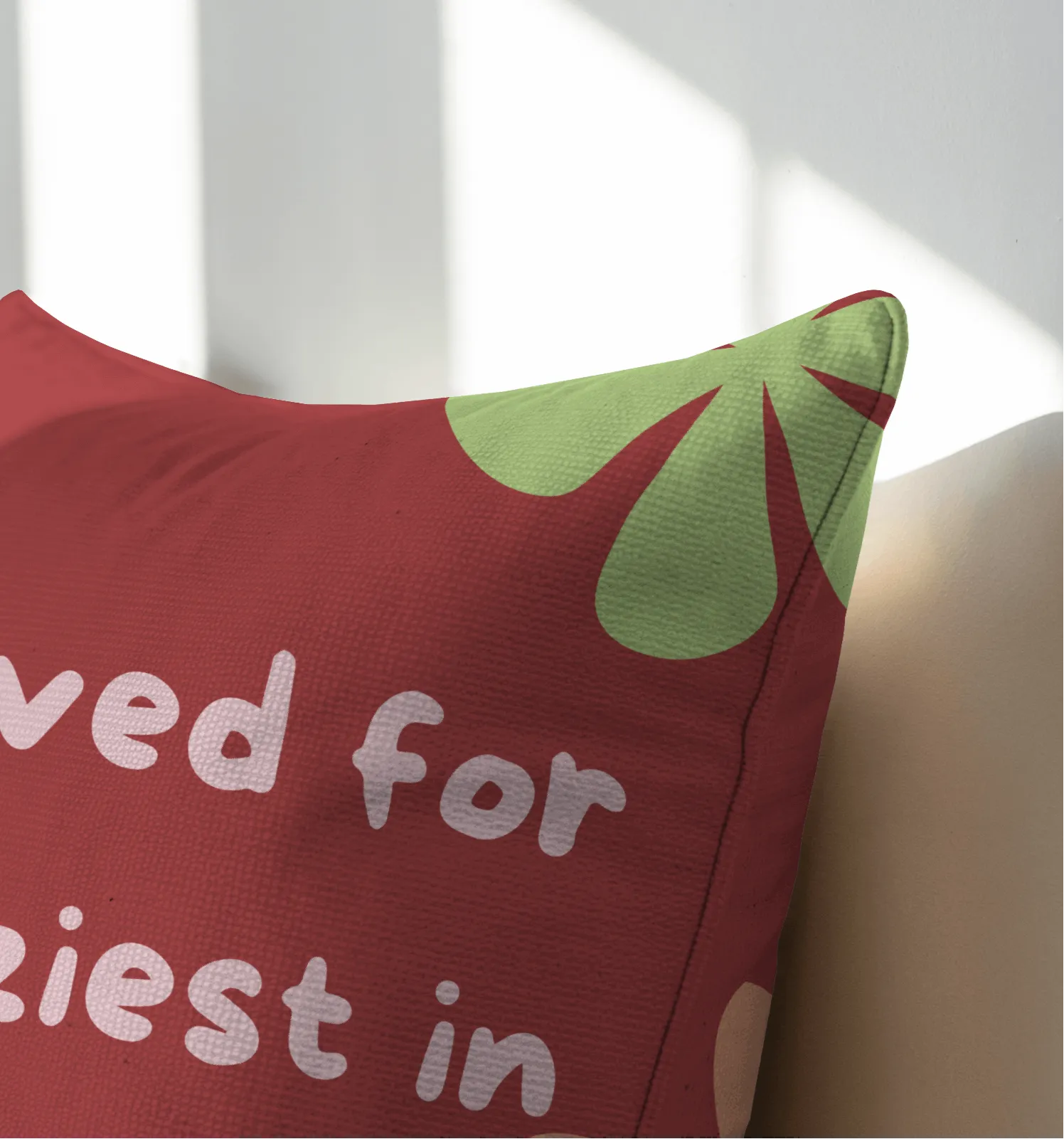 Reserved for the laziest in the house – Cotton Cushion Cover (16x16 inch)