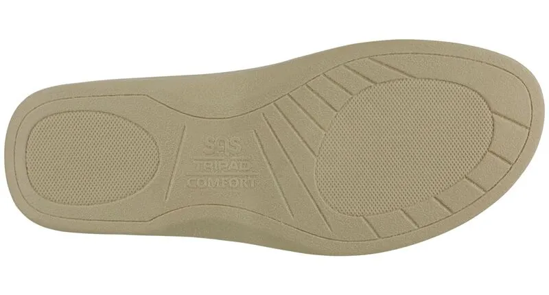 SAS Duo Quarter Strap Sandal - Gold Linen