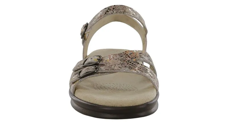 SAS Duo Quarter Strap Sandal - Multisnake Taupe