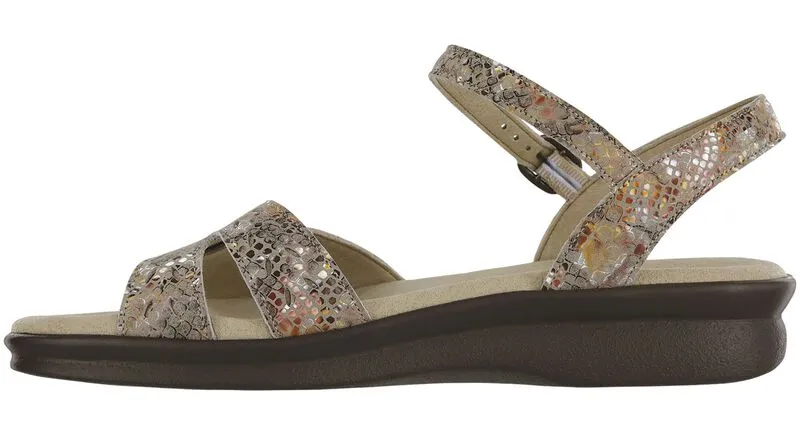 SAS Duo Quarter Strap Sandal - Multisnake Taupe