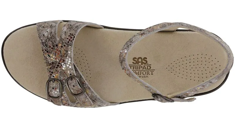 SAS Duo Quarter Strap Sandal - Multisnake Taupe