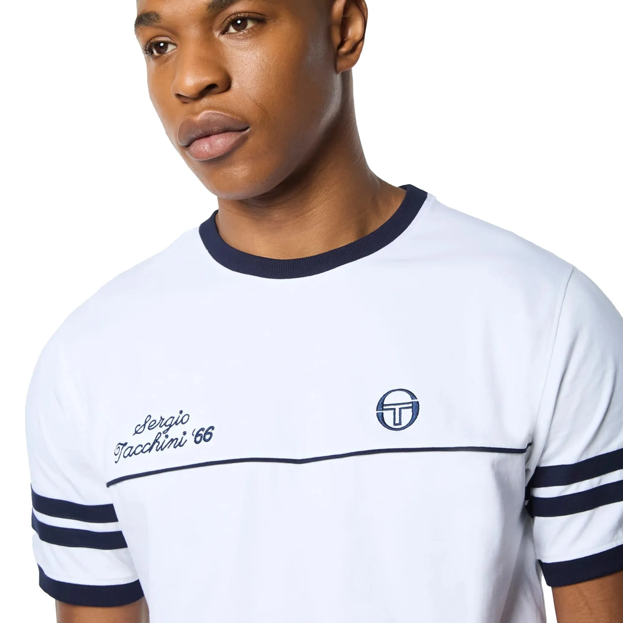 Sergio Tacchini Orion Davis T-Shirt White/Maritime Blue