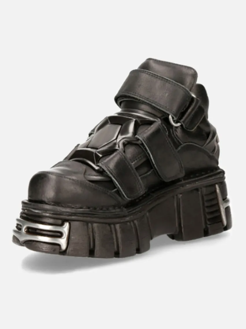 Sole Metal Shoes Style Power Leather Sneaker Punk