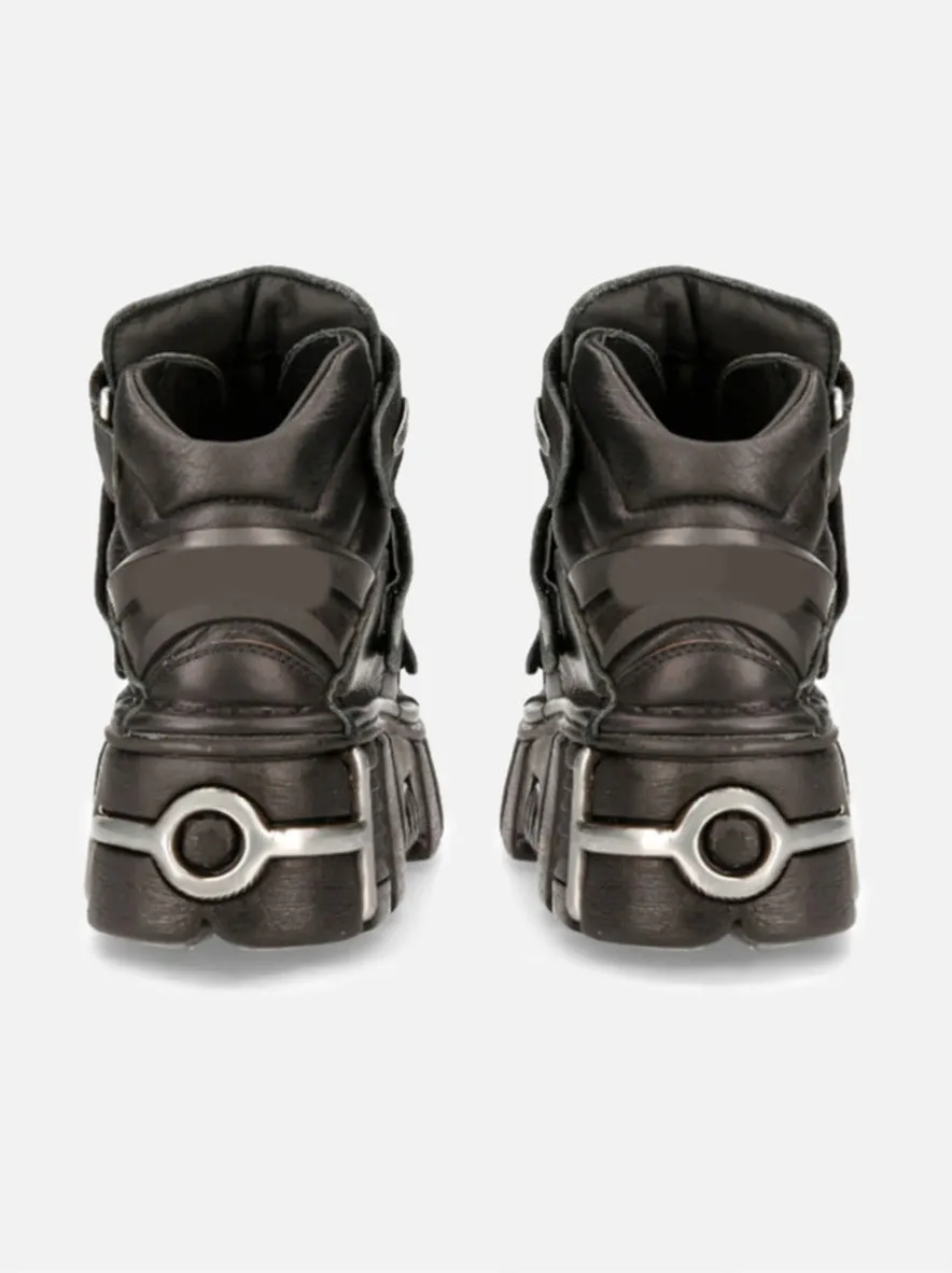 Sole Metal Shoes Style Power Leather Sneaker Punk