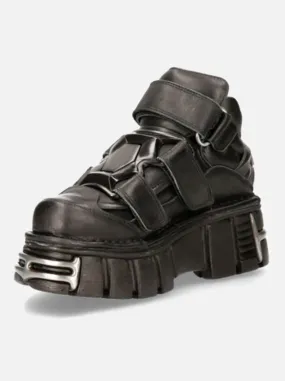 Sole Metal Shoes Style Power Leather Sneaker Punk