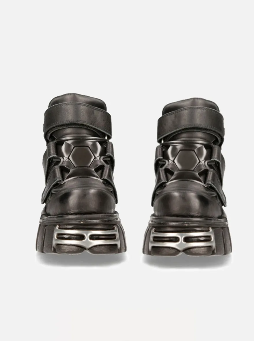 Sole Metal Shoes Style Power Leather Sneaker Punk