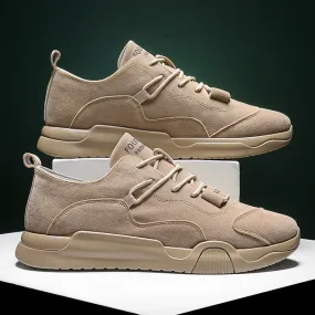 Suede British style sneakers men's trend Korean style