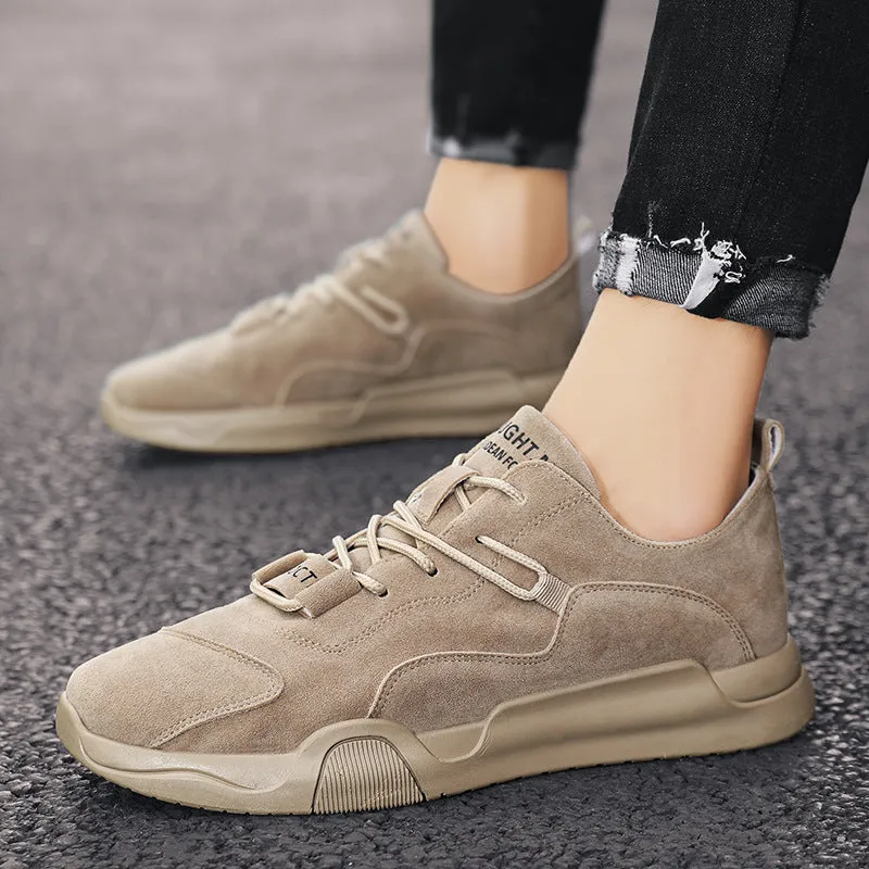 Suede British style sneakers men's trend Korean style