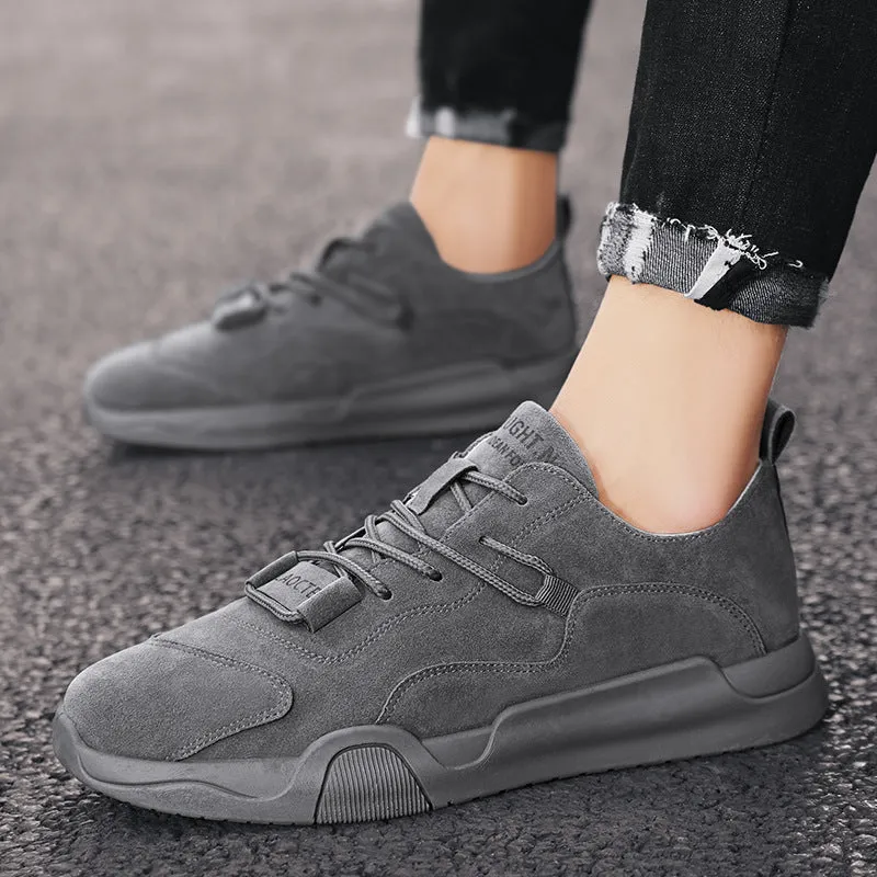 Suede British style sneakers men's trend Korean style