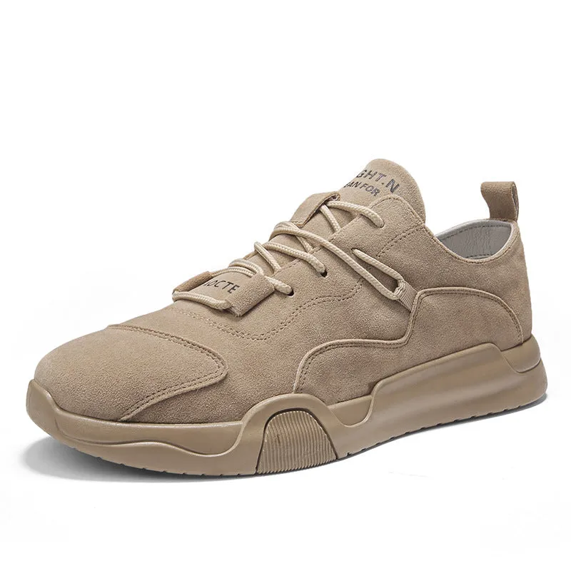 Suede British style sneakers men's trend Korean style