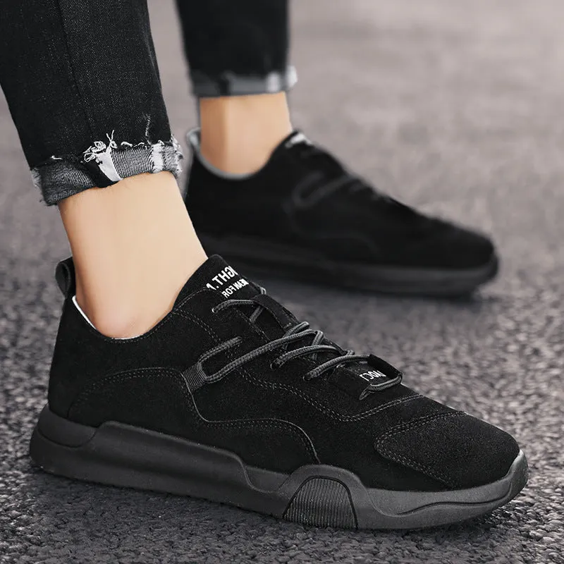 Suede British style sneakers men's trend Korean style