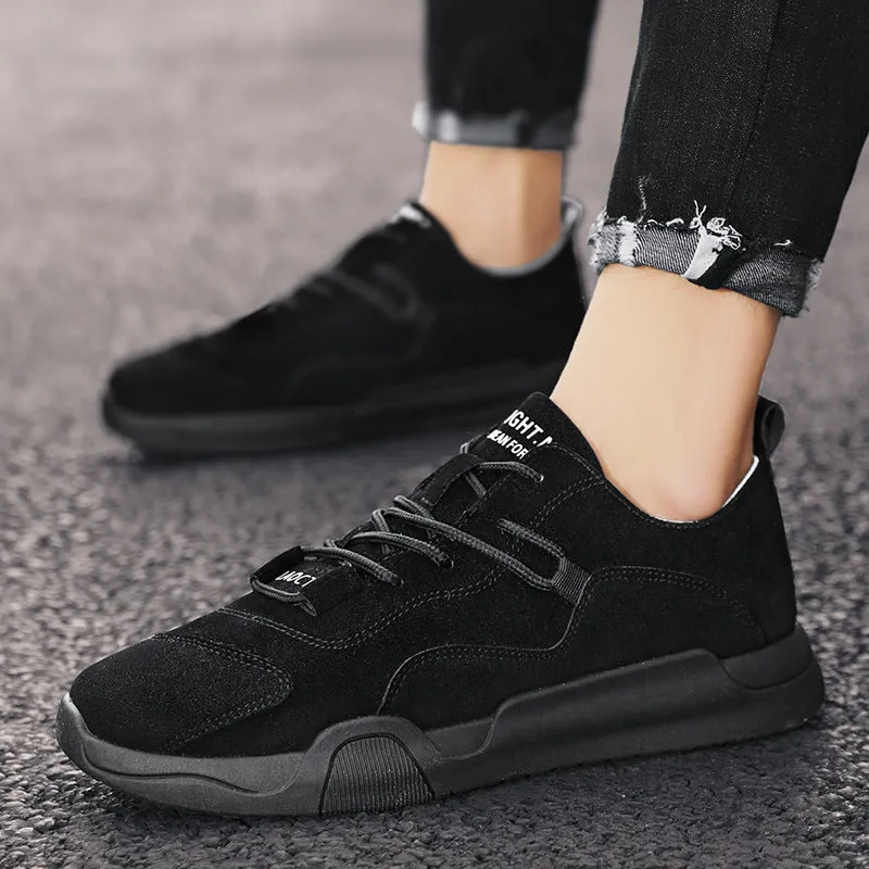 Suede British style sneakers men's trend Korean style