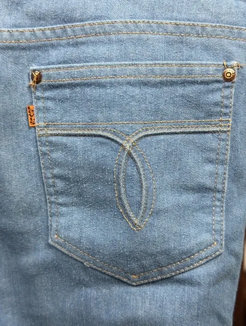 Vintage 1970s Levi's Orange Tab Action Casuals Jeans. Blue Denim.